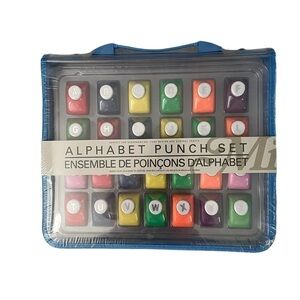 Alphabet Punch Set Scrapbooking Card Making Crafts Carrying Case New Sealed